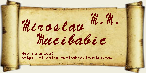 Miroslav Mučibabić vizit kartica